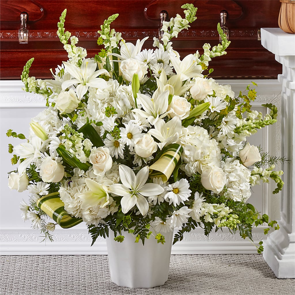 Thoughts of Tranquility Floor Basket – Simply Flowers, Moscow TN
