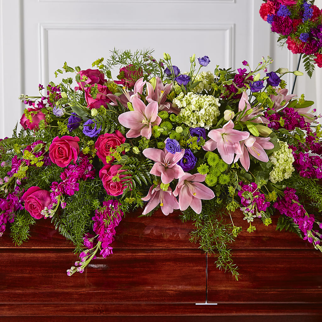 Radiant Tribute Casket Spray – Simply Flowers, Moscow TN