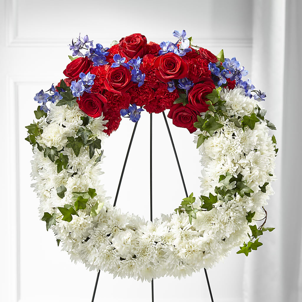 Patriotic Passion Wreath – Simply Flowers, Moscow TN