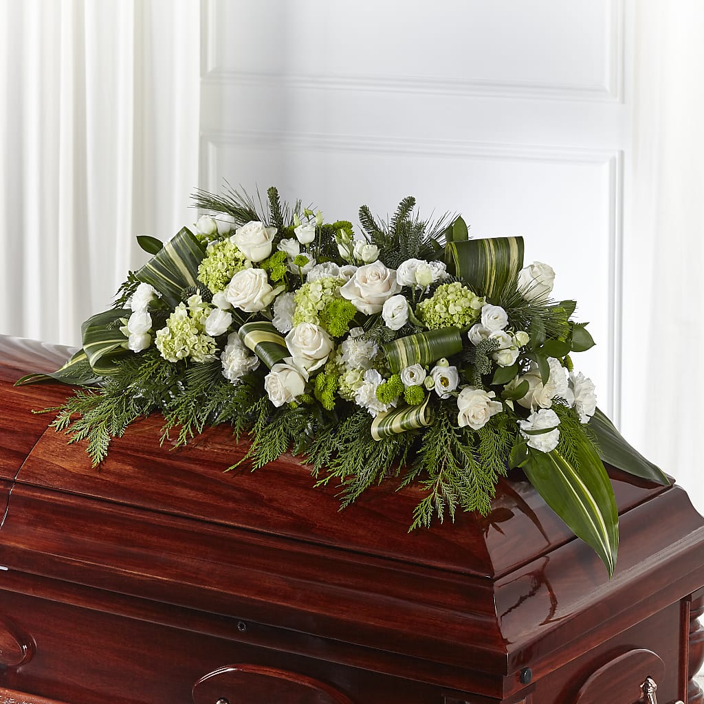 Hopeful Gesture Casket Spray – Simply Flowers, Moscow TN