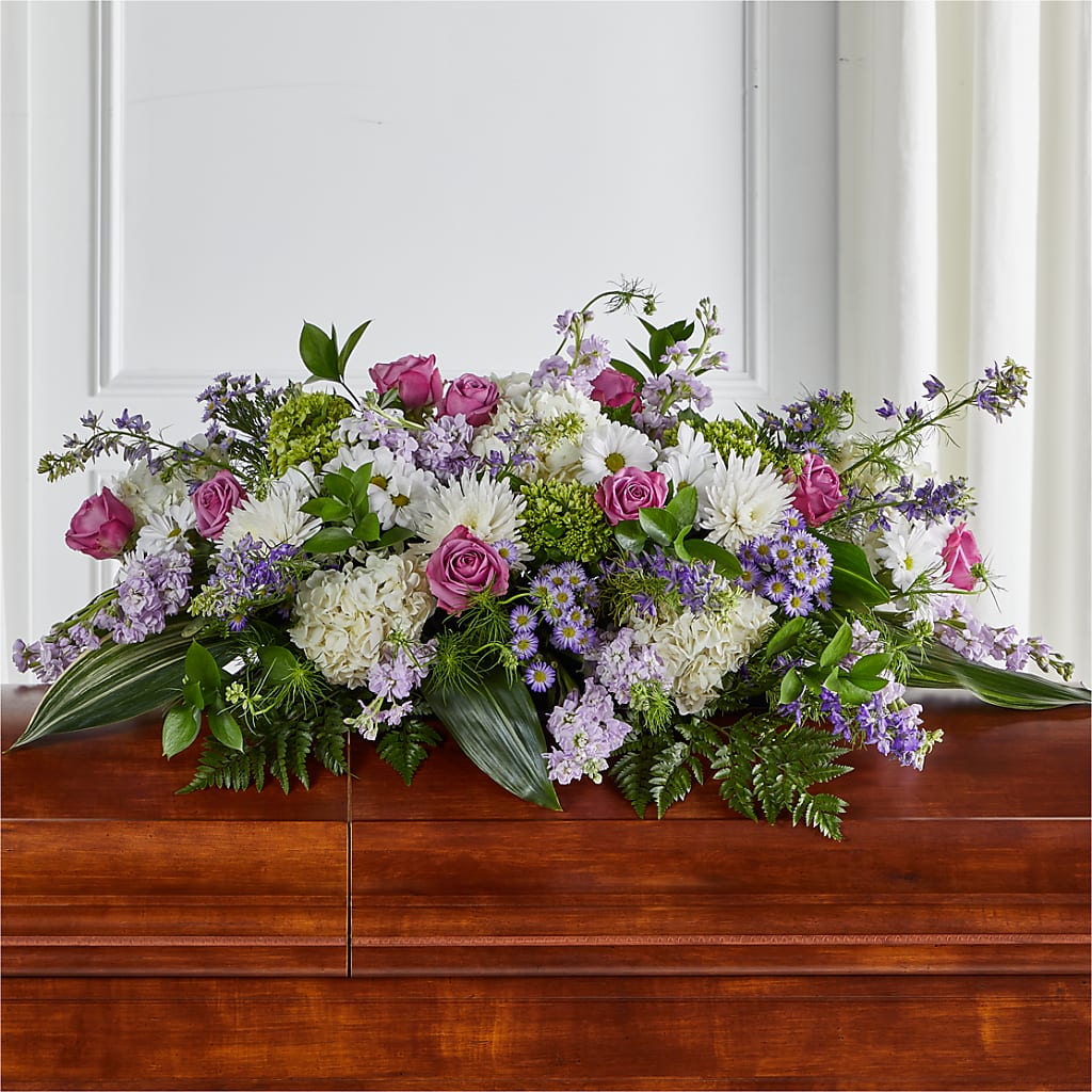 Meadows of Serenity Casket Spray – Simply Flowers, Moscow TN