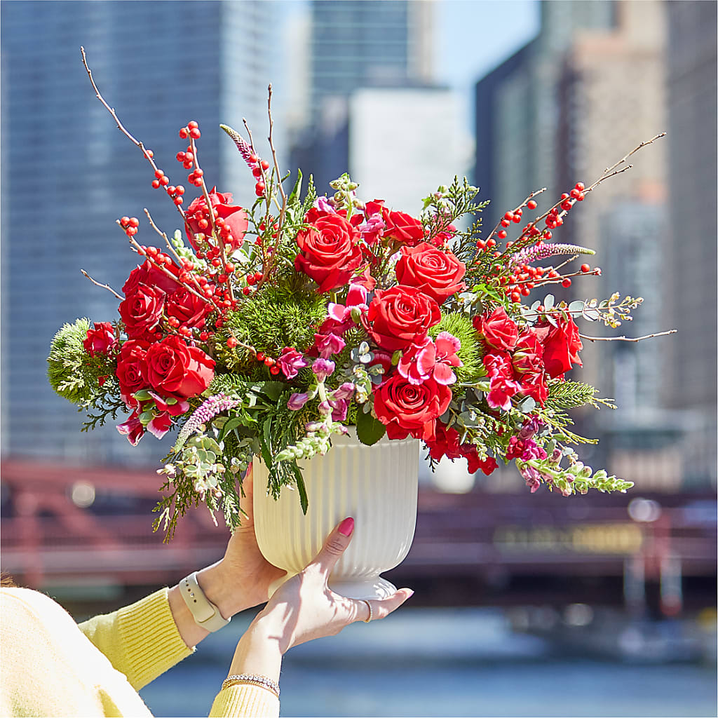 Big Red Bow Bouquet –  Simply Flowers, Moscow TN