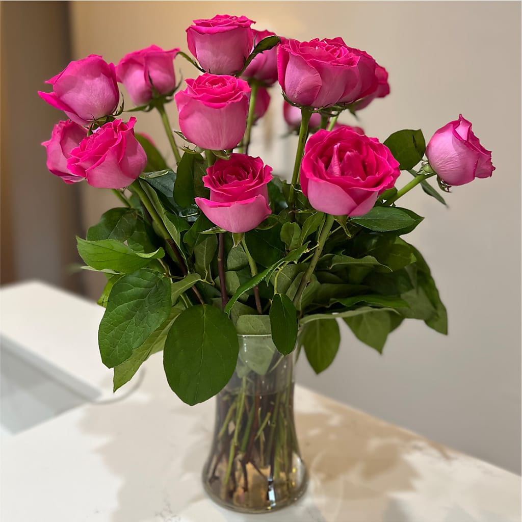 Long Stem Pink Rose Bouquet –  Simply Flowers, Moscow TN