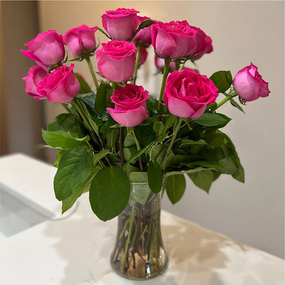Long Stem Pink Rose Bouquet –  Simply Flowers, Moscow TN