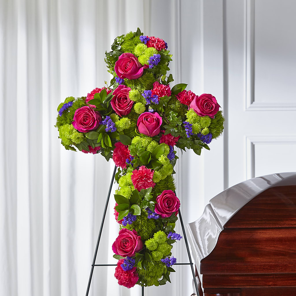 Tribute Rose Floral Cross –  Simply Flowers, Moscow TN