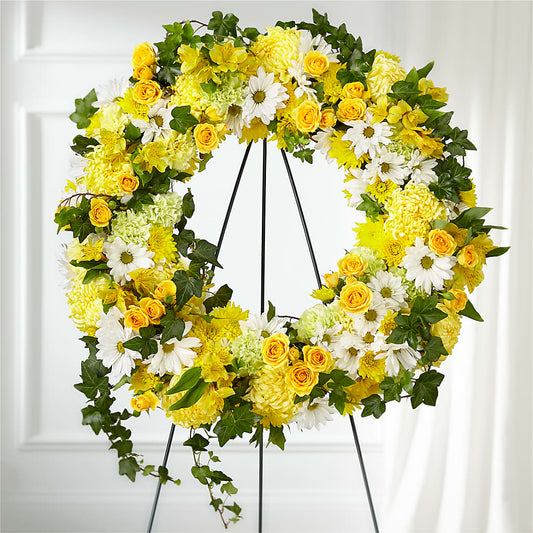 Golden Remembrance Wreath –  Simply Flowers, Moscow TN