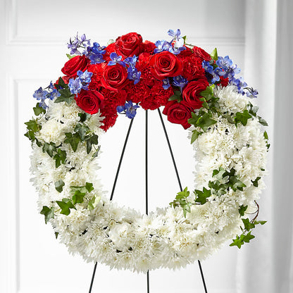 Patriotic Passion Wreath –  Simply Flowers, Moscow TN