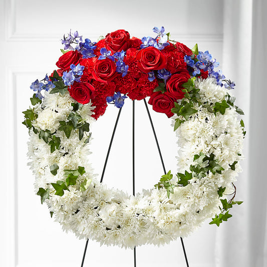 Patriotic Passion Wreath –  Simply Flowers, Moscow TN