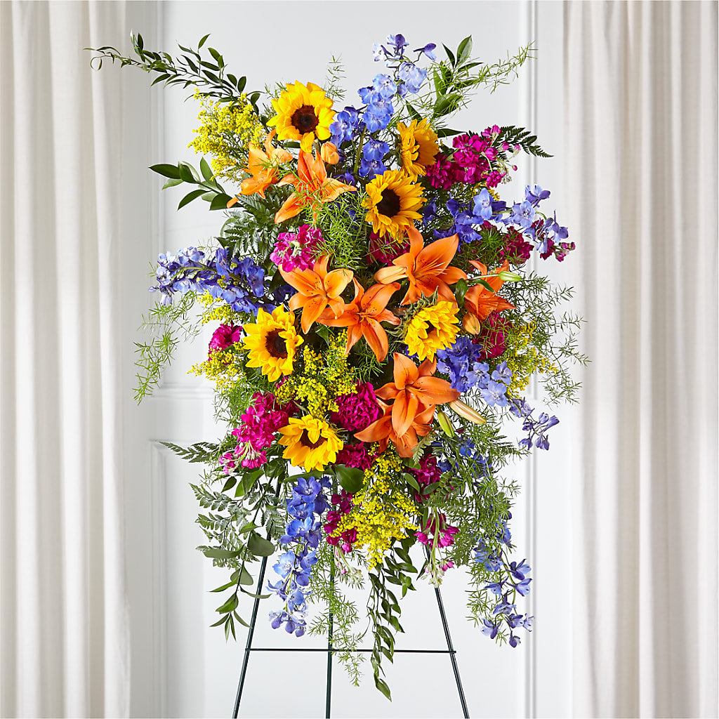 Sunlit Memories Standing Spray (Standard) –  Simply Flowers, Moscow TN