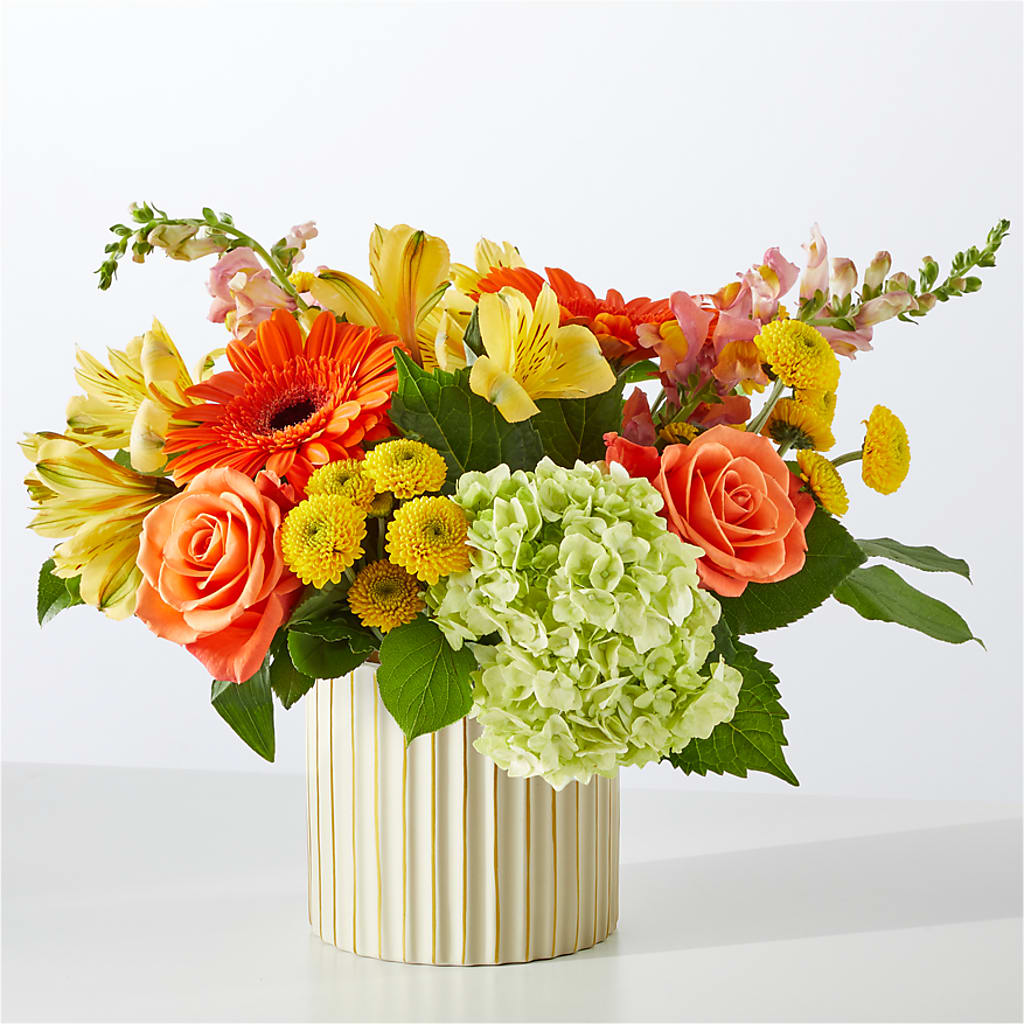 Autumn Sunshine Bouquet with Ivory Vase –  Simply Flowers, Moscow TN