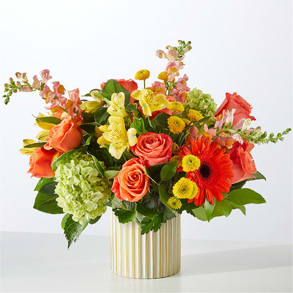 Autumn Sunshine Bouquet with Ivory Vase –  Simply Flowers, Moscow TN
