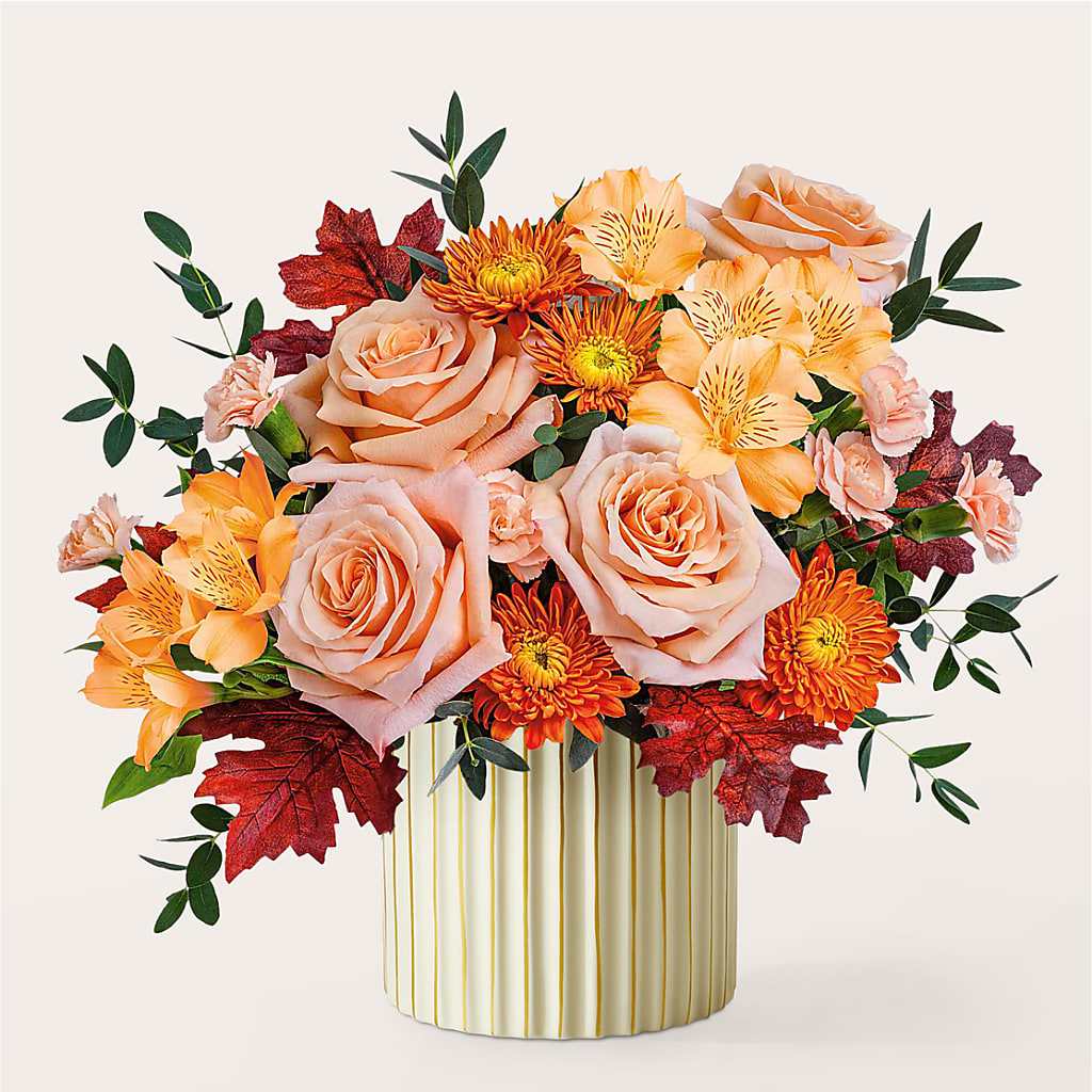 Spiced Latte Bouquet with Ivory Vase –  Simply Flowers, Moscow TN