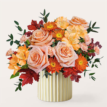 Spiced Latte Bouquet with Ivory Vase –  Simply Flowers, Moscow TN