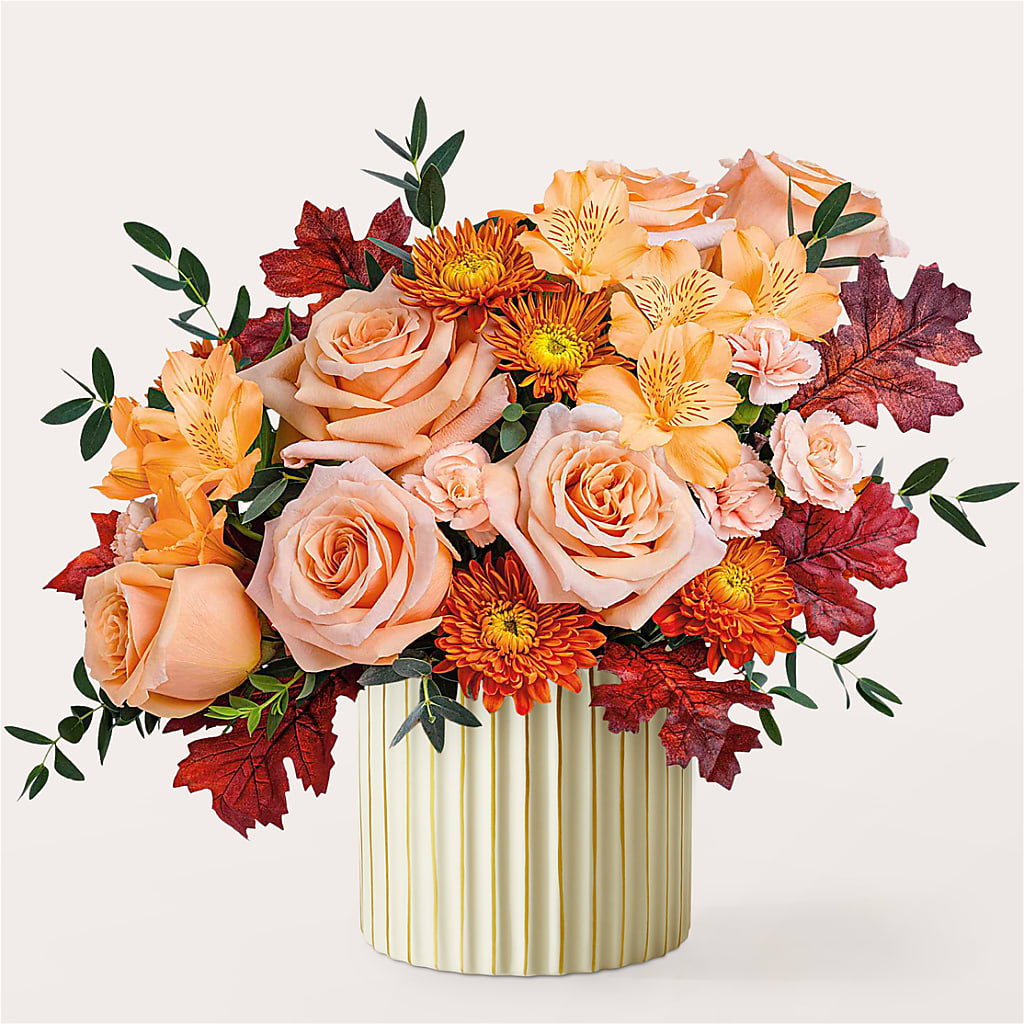 Spiced Latte Bouquet with Ivory Vase –  Simply Flowers, Moscow TN