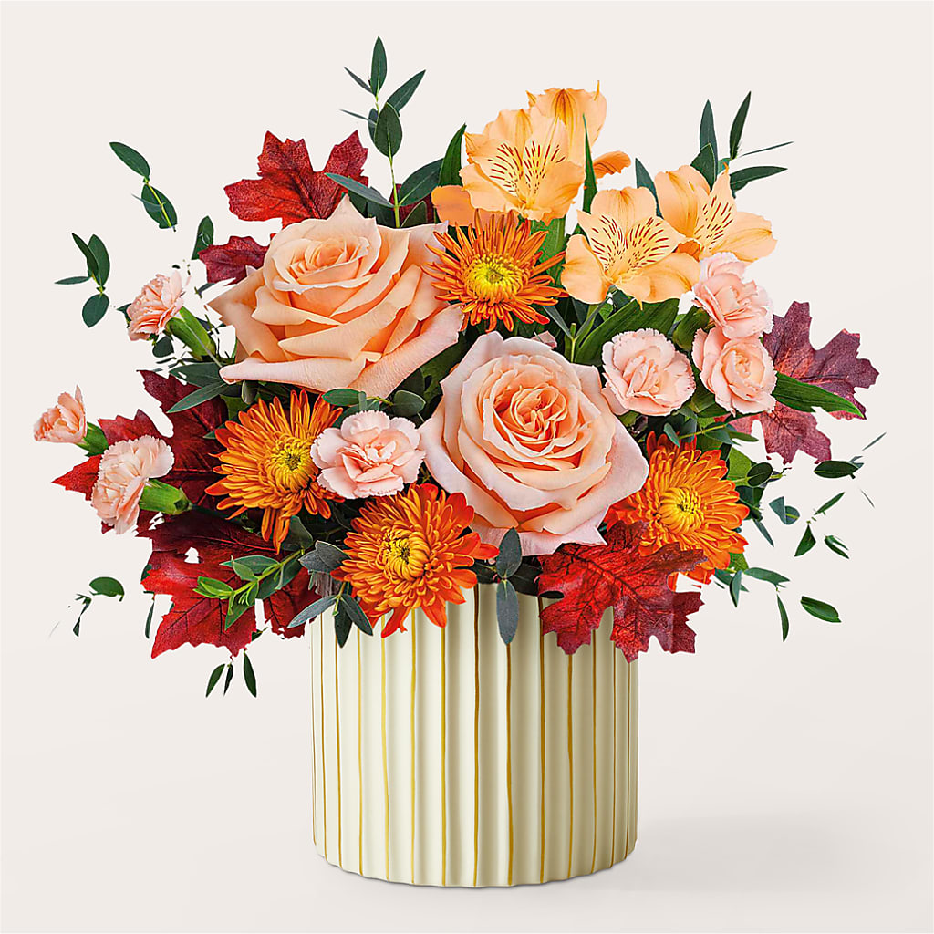 Spiced Latte Bouquet with Ivory Vase –  Simply Flowers, Moscow TN